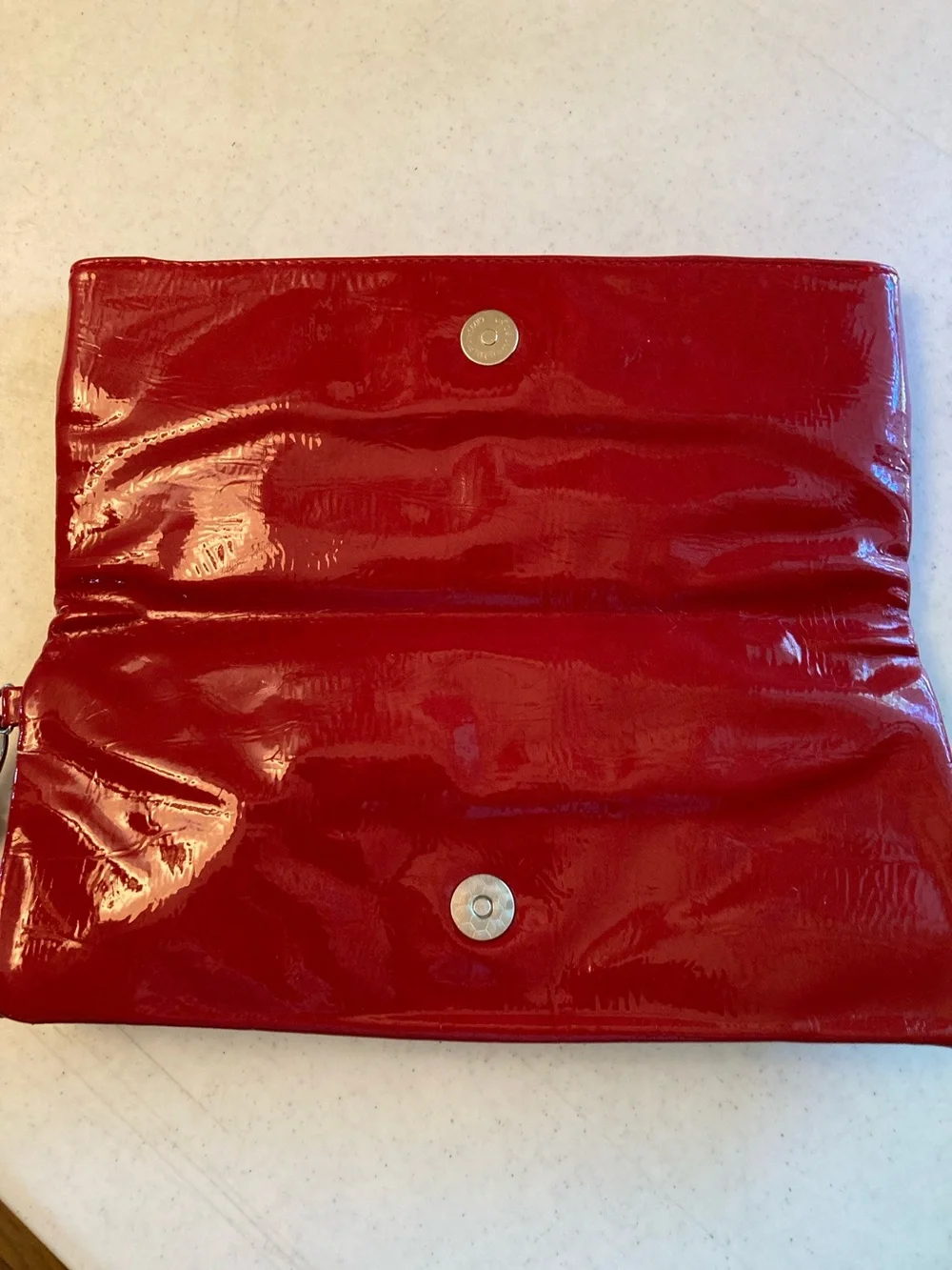 VTG Red Patent Wristlet Clutch with Stud & Grommet Detail - Picture 2 of 10